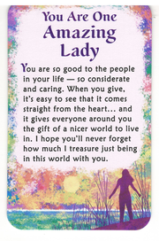 Wallet Card - You Are One Amazing Lady
