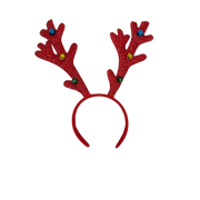 Red Glitzy Antler with Bells