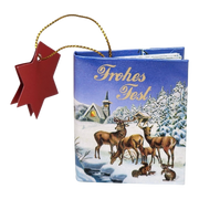 Popup Mini Book German Ornament - Frohes Fest Nature