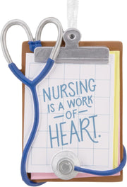 Nursing is a Work of Heart  Hallmark Ornament