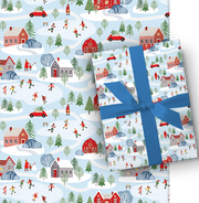 Holiday Whimsical Roll Wrap - 30" x 168" - Outdoor Skating