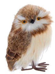 Brown Owl Ornament - Look Right
