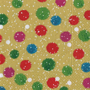 Snowy Pom Poms Gold Napkin Cocktail