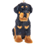 Furry Dog Ornament - Rotweiler
