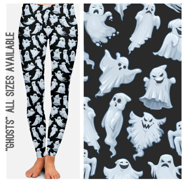 Ghosts Full Length Leggings by SidePony Boutique