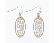 Two-Tone Open Drop Silhouette Earrings