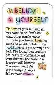Wallet Card - Believe in Yourself