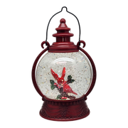 Cardinal Lighted Spinning Water Globe - Getting Ready To Fly