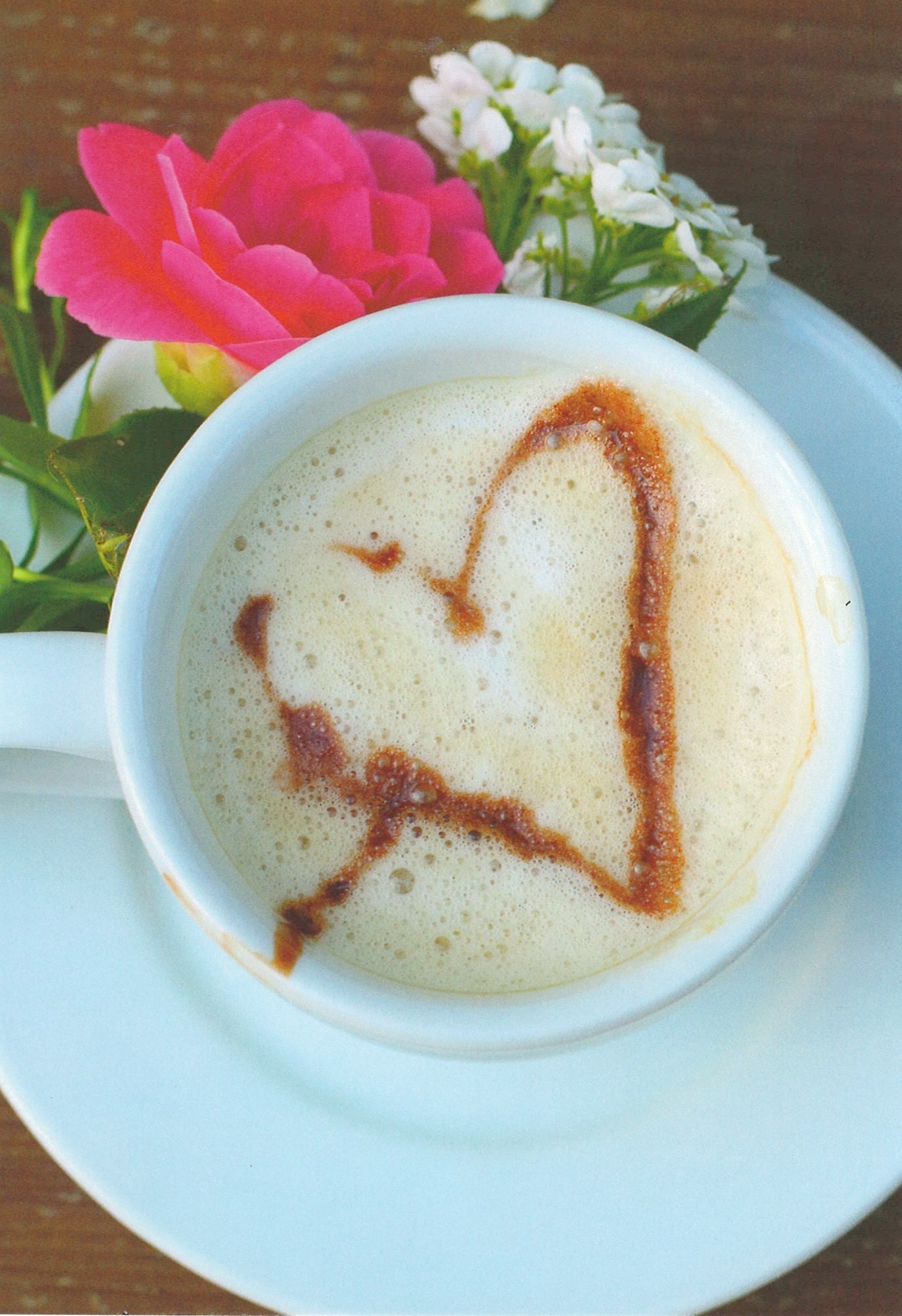 Coffee and Blooms Greeting Card - Blank Card