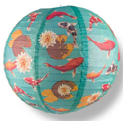 Paper Lantern 14in Regular Rib Pattern Koi Fish by Homeportonline