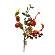 13 inch Faux Autumn Floral Pick With Berries