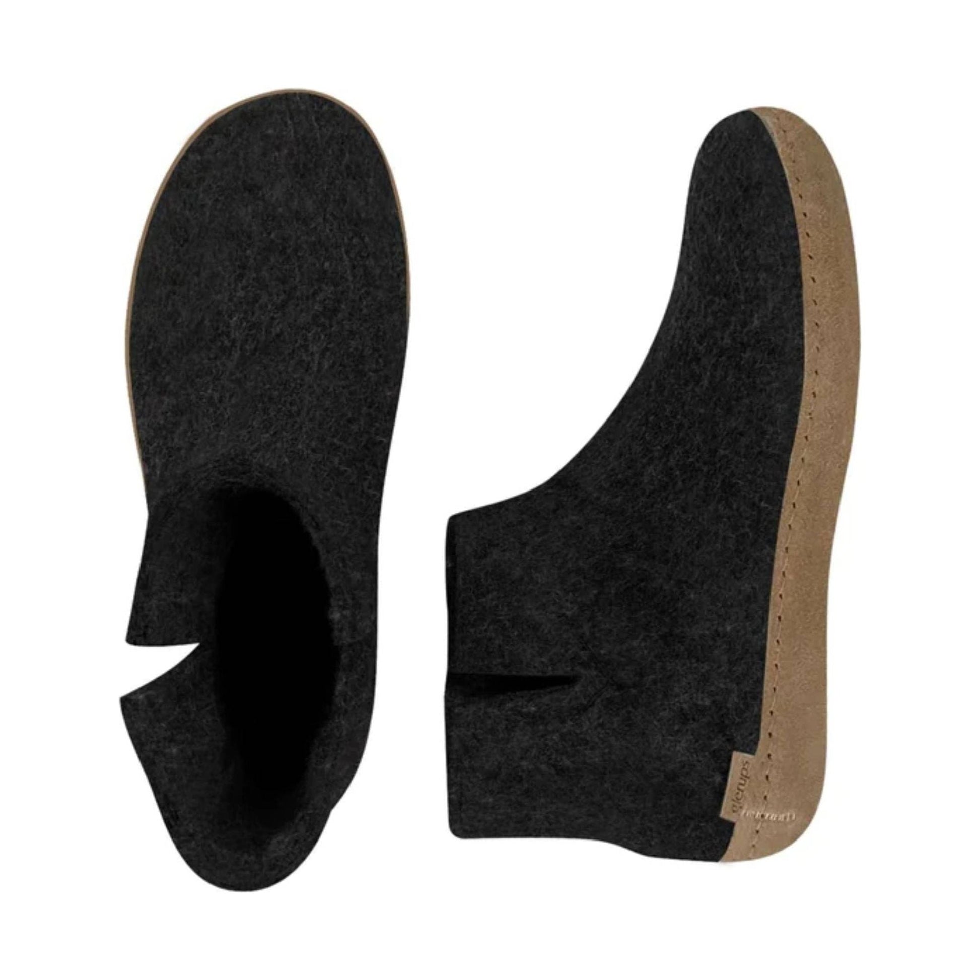 Glerups Boot With Leather Sole Slipper - Charcoal by Lenny's Shoe & Apparel