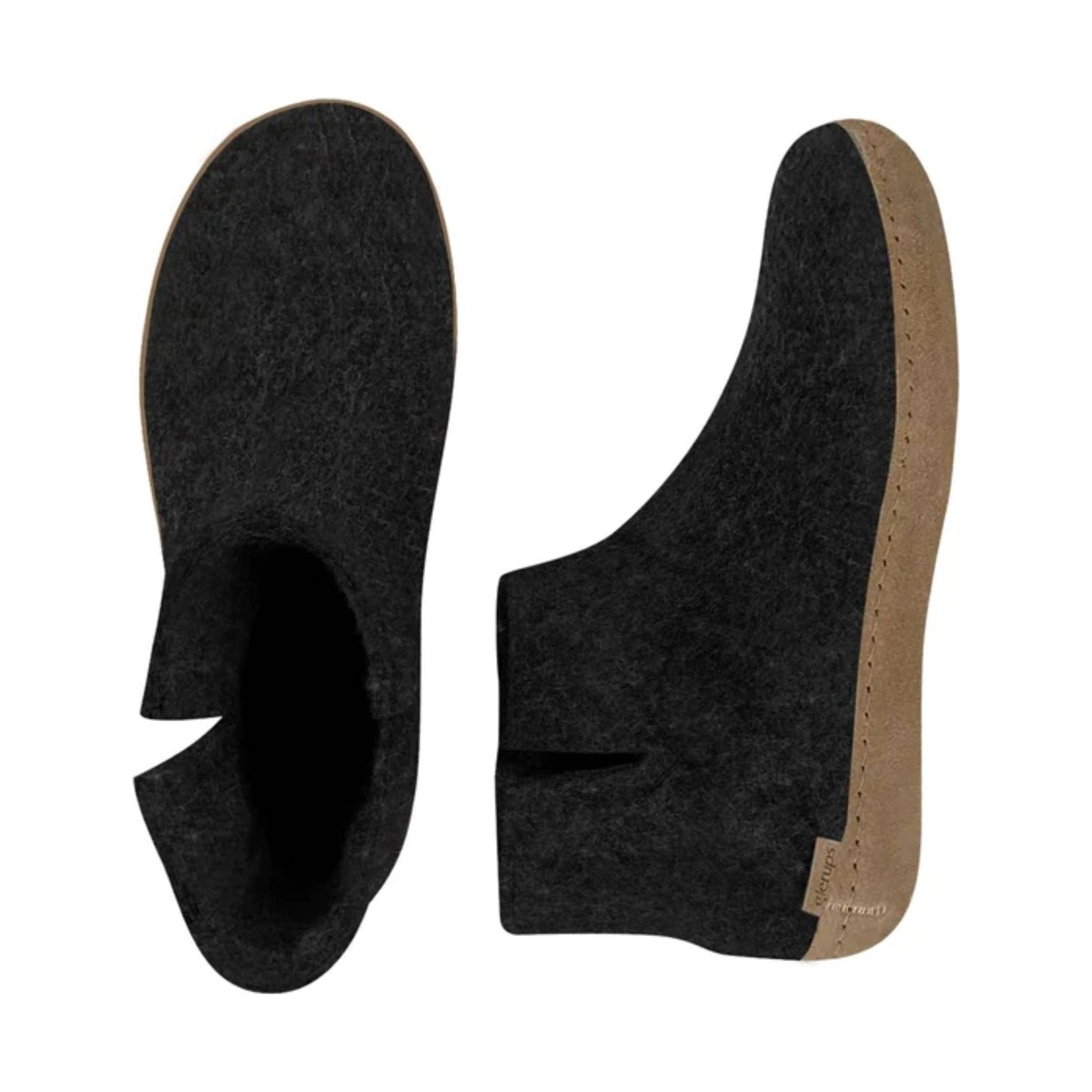 Glerups Boot With Leather Sole Slipper - Charcoal by Lenny's Shoe & Apparel