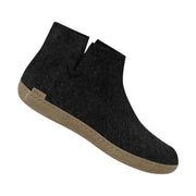 Glerups Boot With Leather Sole Slipper - Charcoal by Lenny's Shoe & Apparel