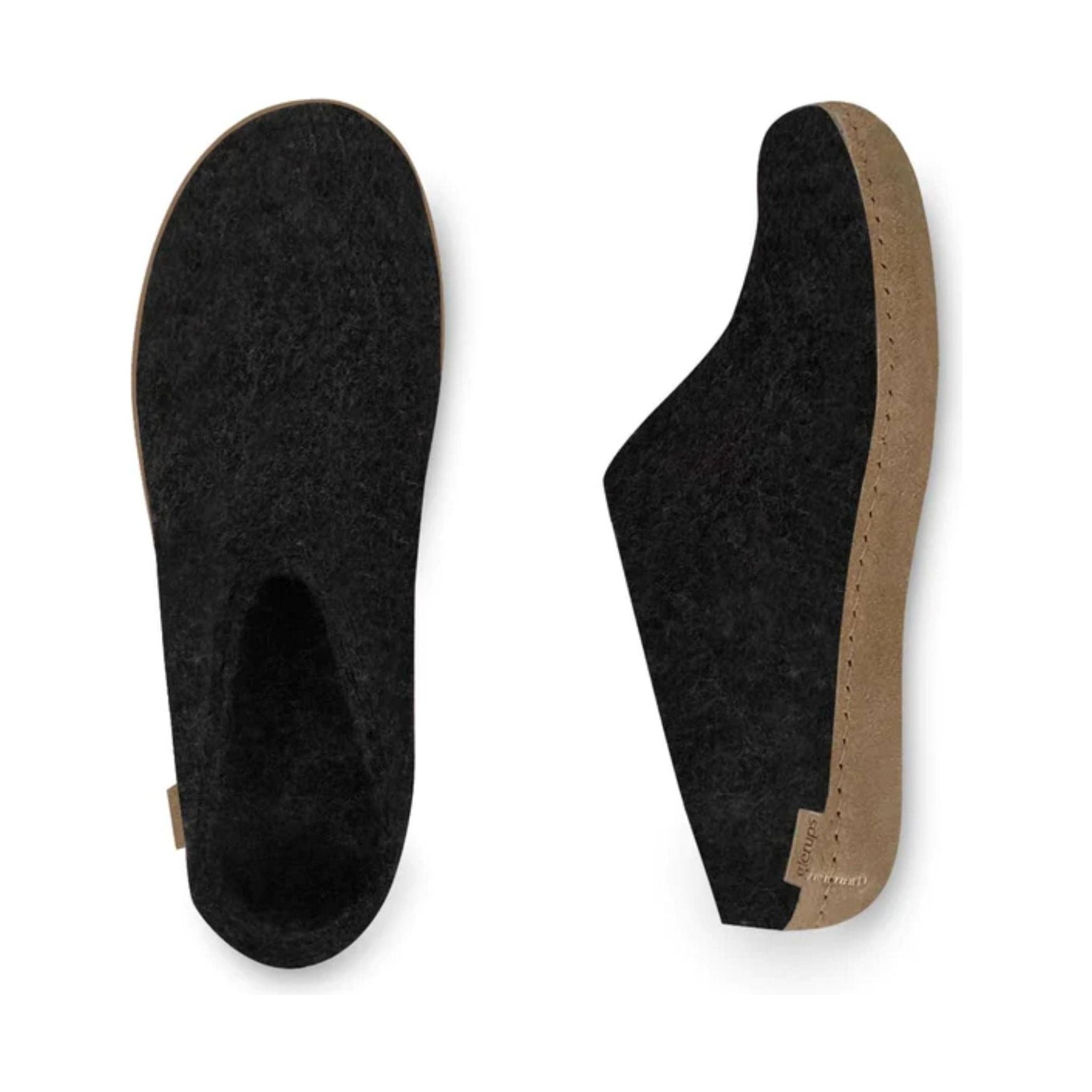 Glerups Slip On With Leather Sole Slipper - Charcoal by Lenny's Shoe & Apparel
