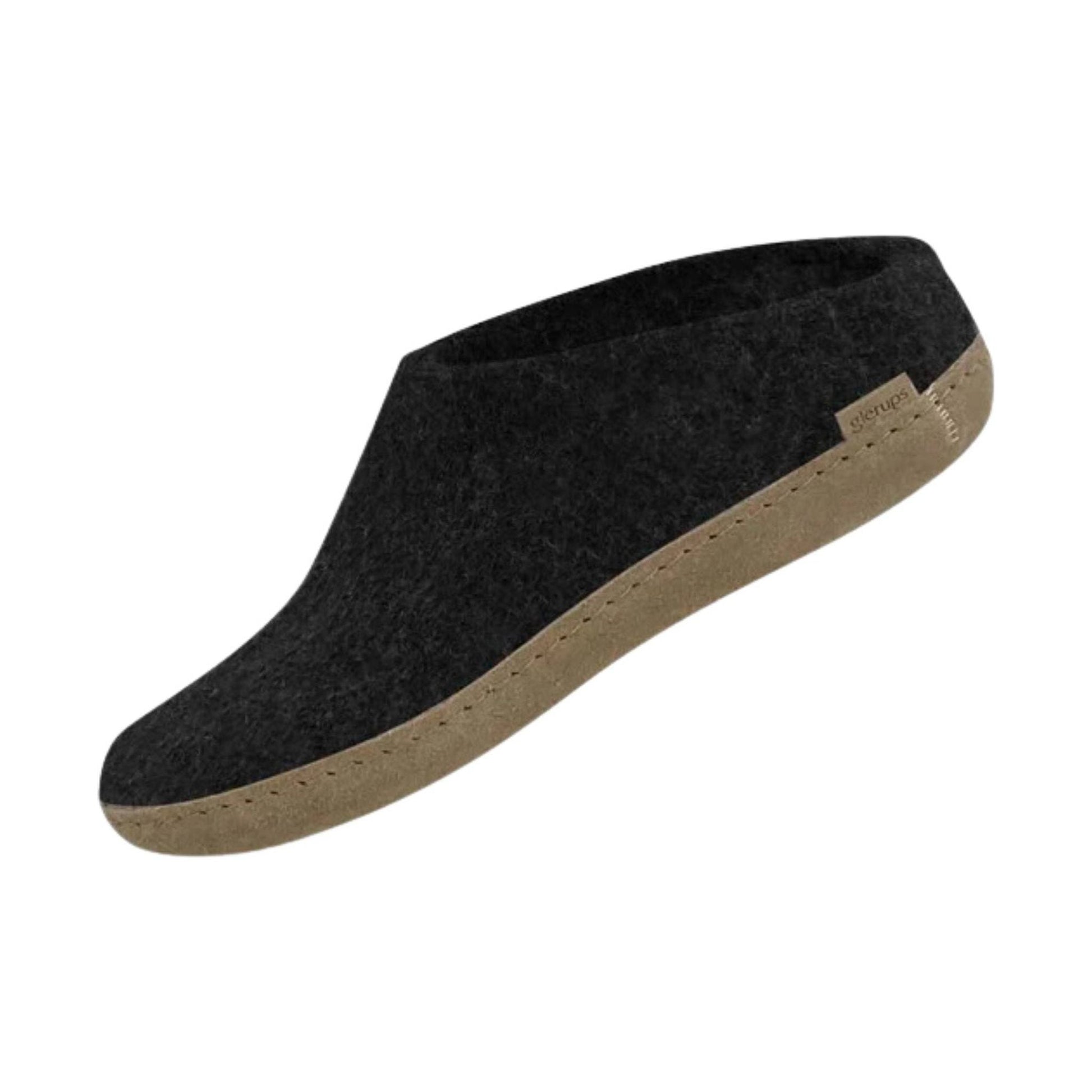 Glerups Slip On With Leather Sole Slipper - Charcoal by Lenny's Shoe & Apparel