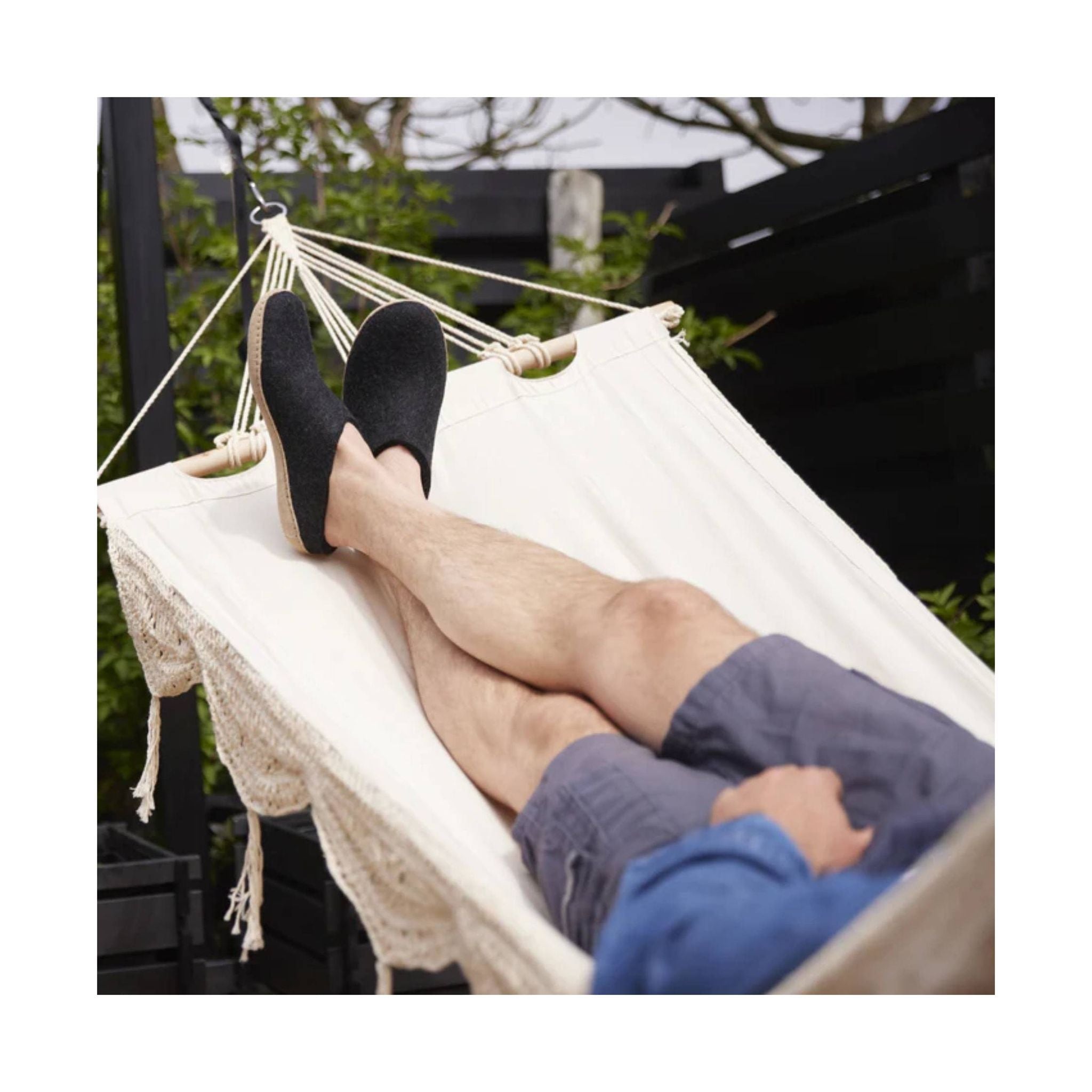 Glerups Slip On With Leather Sole Slipper - Charcoal by Lenny's Shoe & Apparel