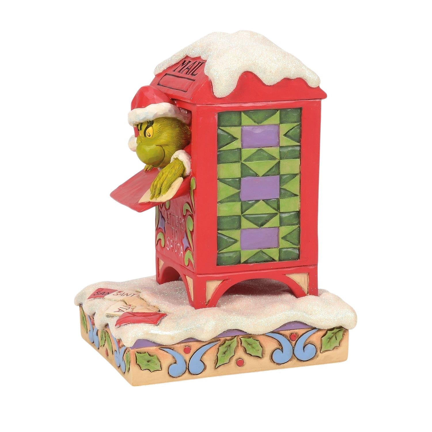 Grinch in Mailbox Stealing Letters