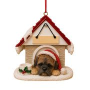 Ceramic Doghouse Ornament - Boxer