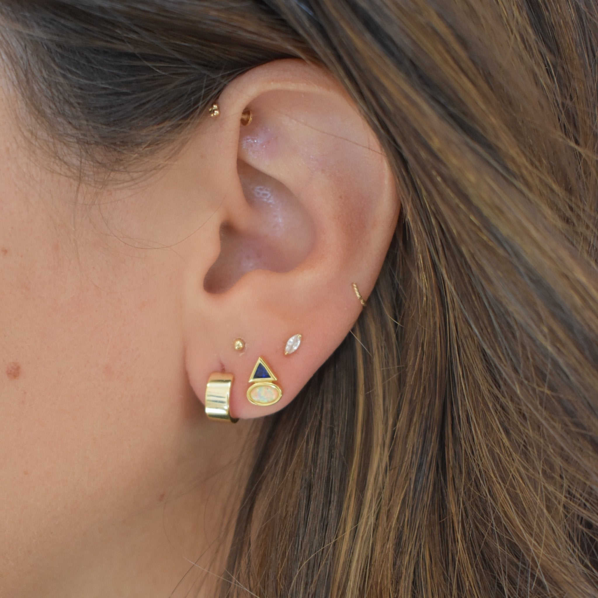 Golden Embrace Huggie Earrings by elliparr