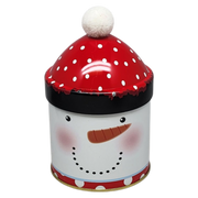 Gift Tin with Pom Pom Hat - Snowman
