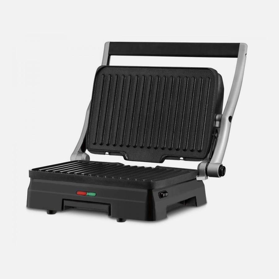 Electric Tabletop Grill- Griddler- Panini & Sandwich Maker 10.25x6.5in removable non stick grill plates opens to full grill by Homeportonline