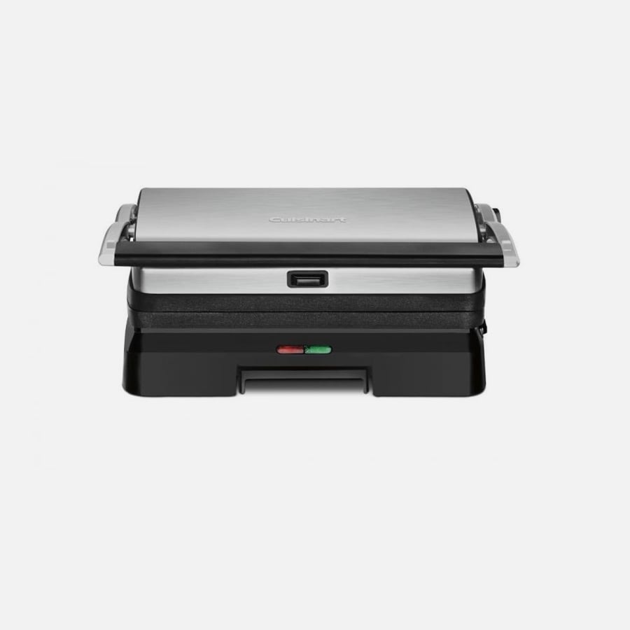 Electric Tabletop Grill- Griddler- Panini & Sandwich Maker 10.25x6.5in removable non stick grill plates opens to full grill by Homeportonline