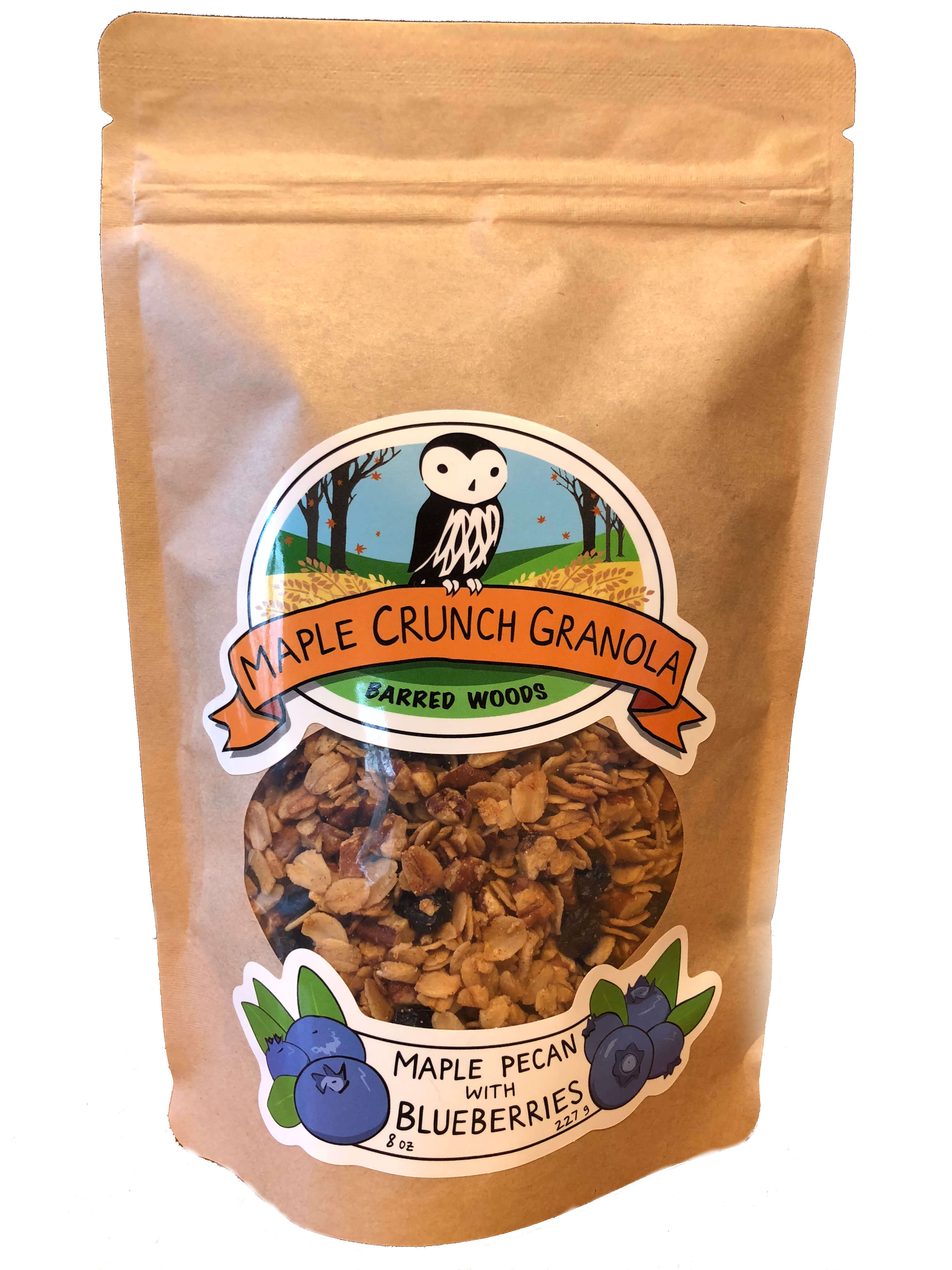Bulk Maple Crunch Granola - 16 oz Bag Maple Pecan with Blueberries