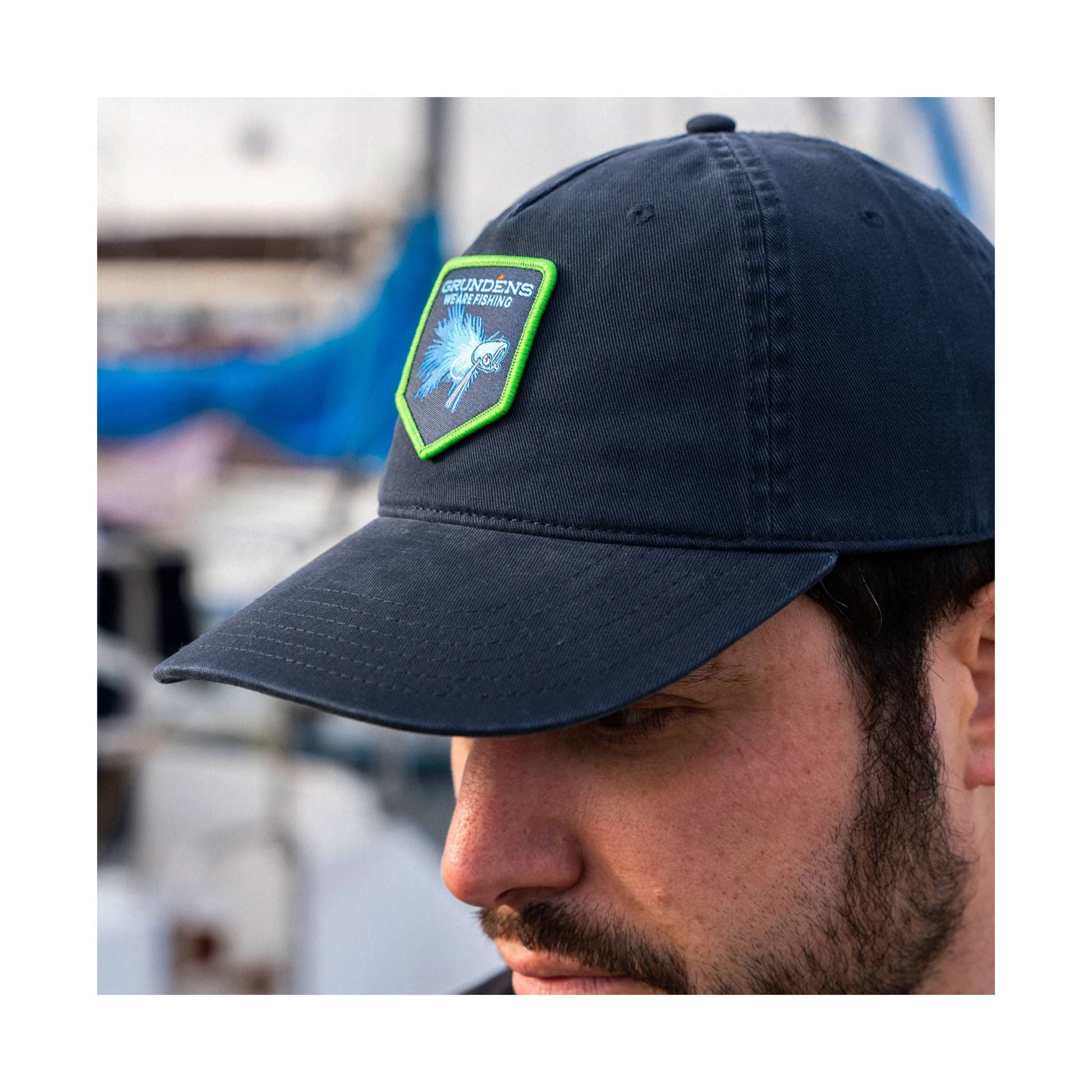 Grundens Bass Popper SE Trucker Hat - Navy by Lenny's Shoe & Apparel