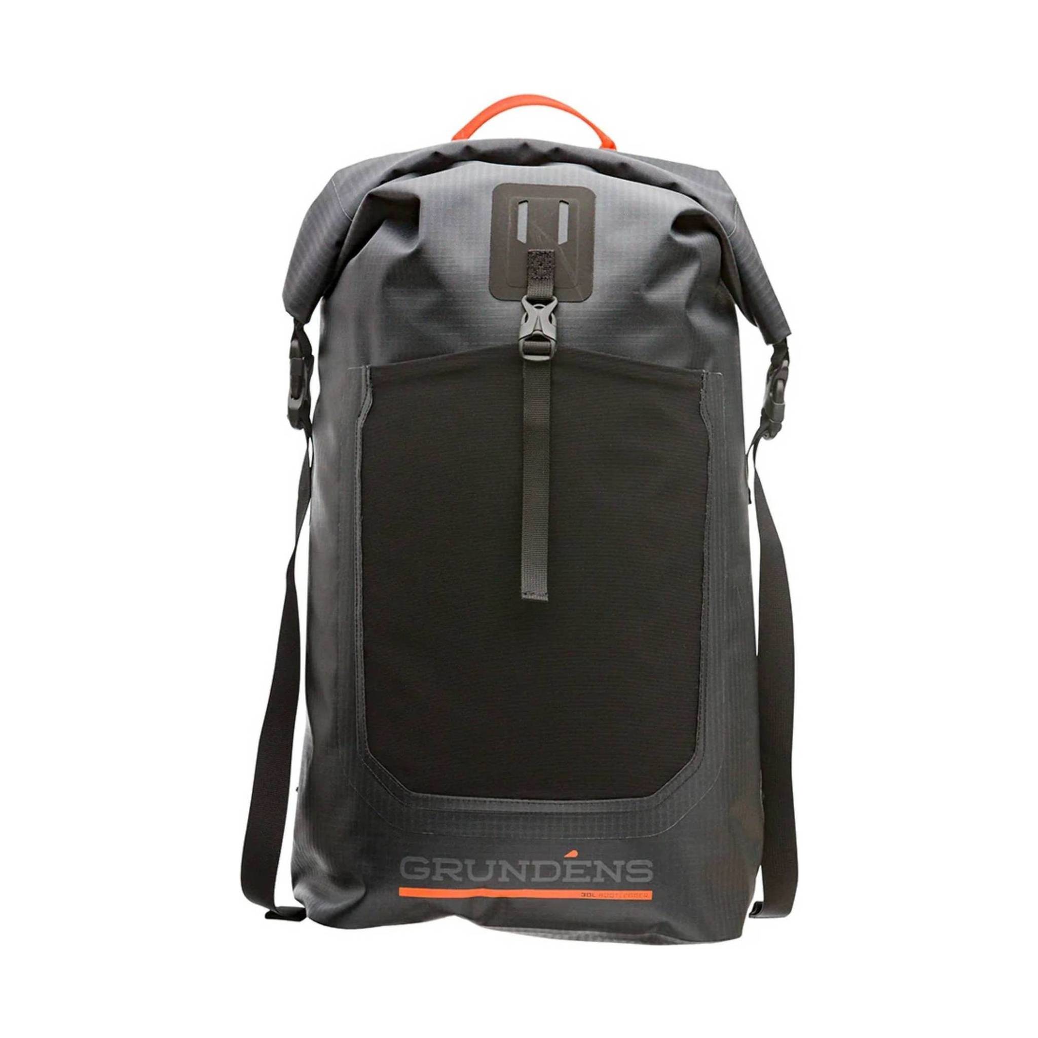 Grundens Bootlegger Rool Top Backpack 30L - Black by Lenny's Shoe & Apparel