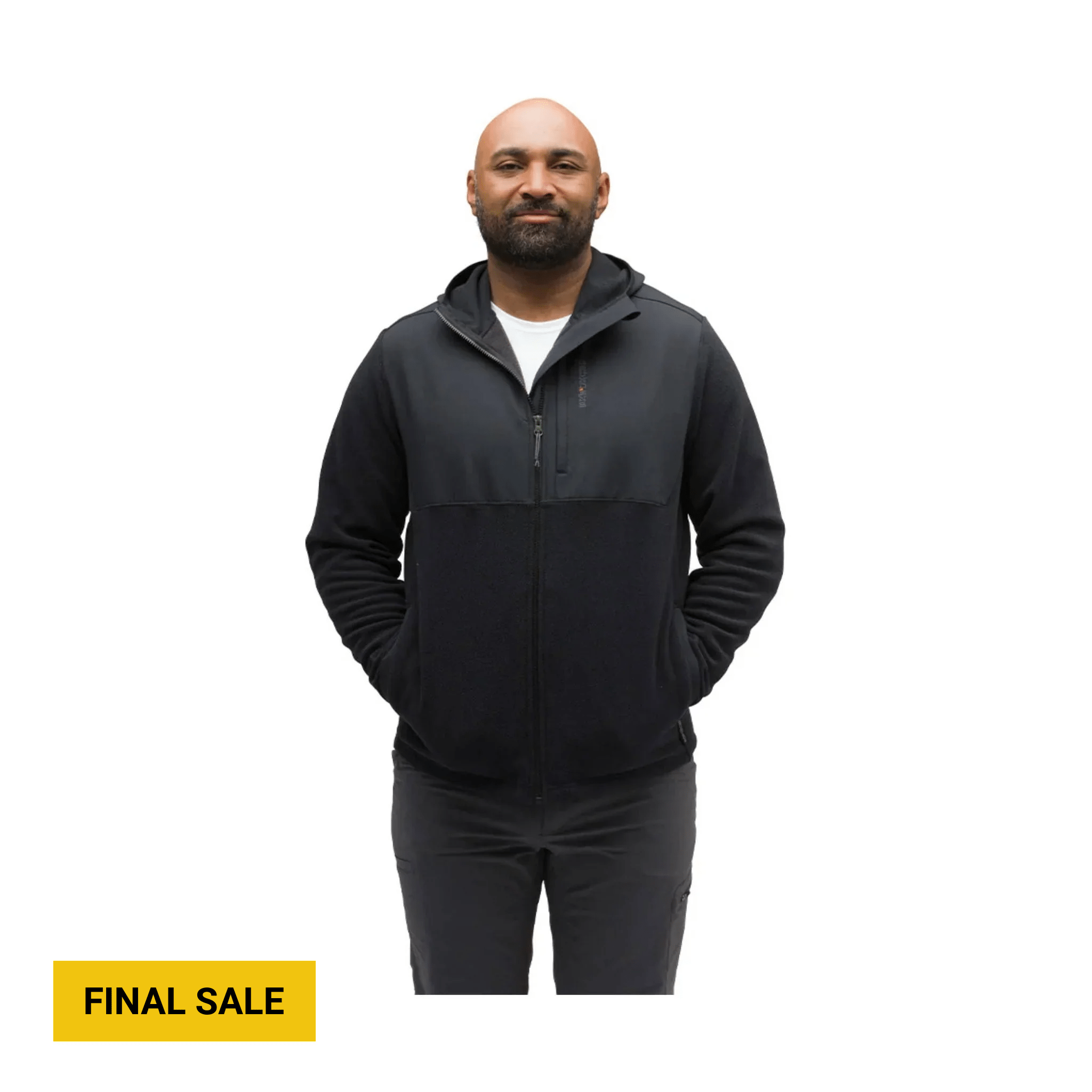 Grundens Men's Bering Fleece Pro Full Zip Hoodie - Black by Lenny's Shoe & Apparel