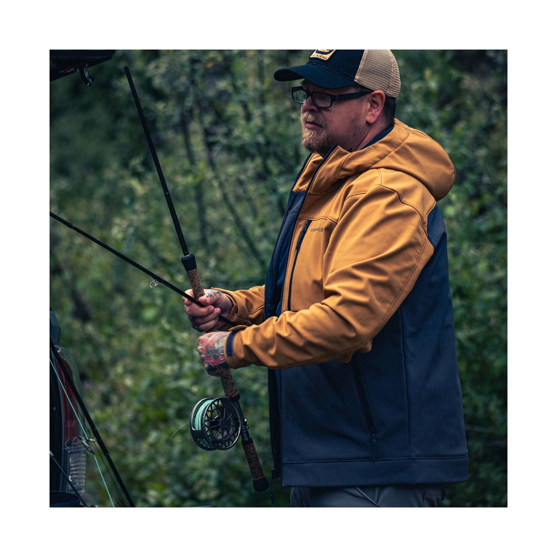 Grundens Men's Bulkhead Jacket - Whiskey/Anchor by Lenny's Shoe & Apparel