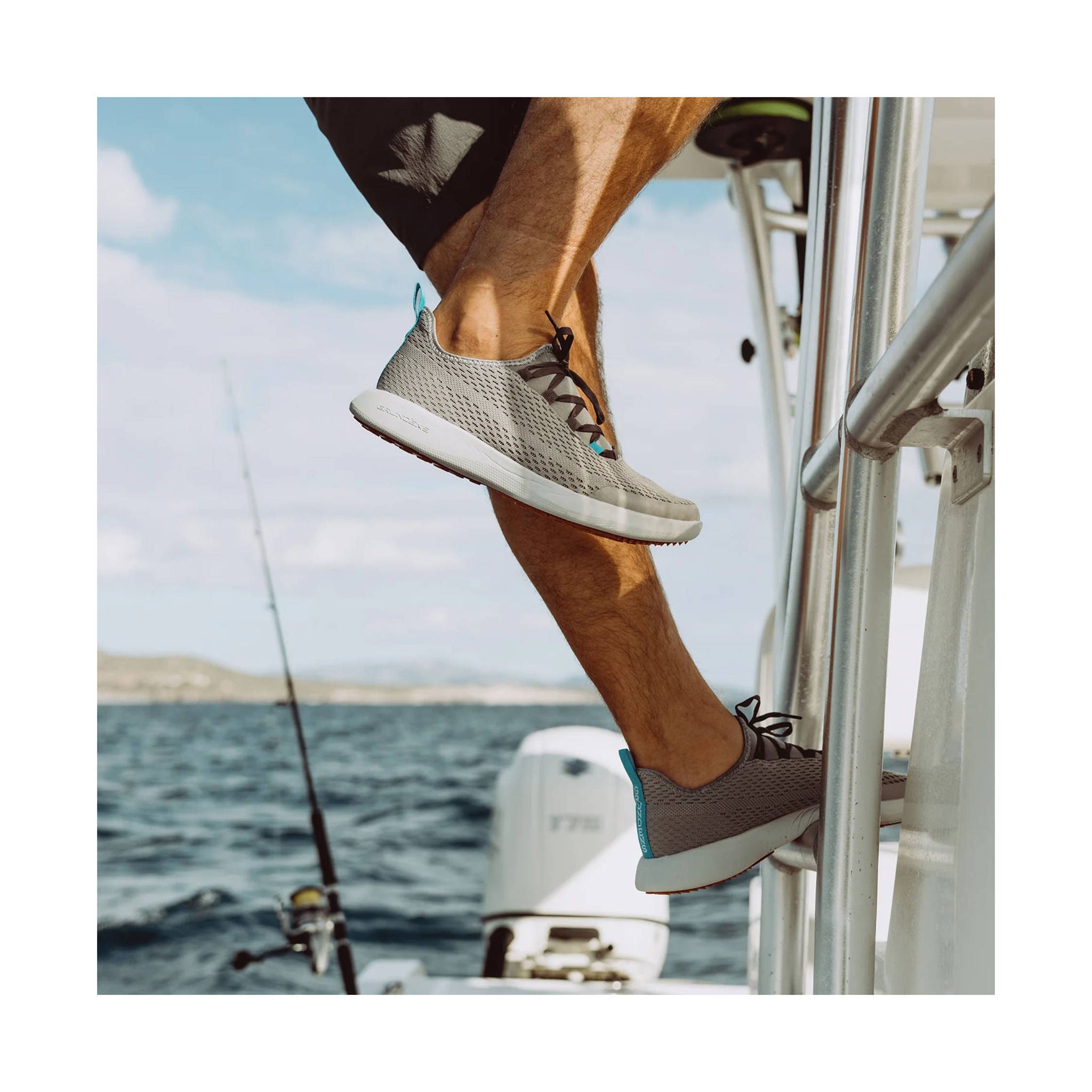 Grundens Men's CrossCurrent Boat Shoes - Steel Grey