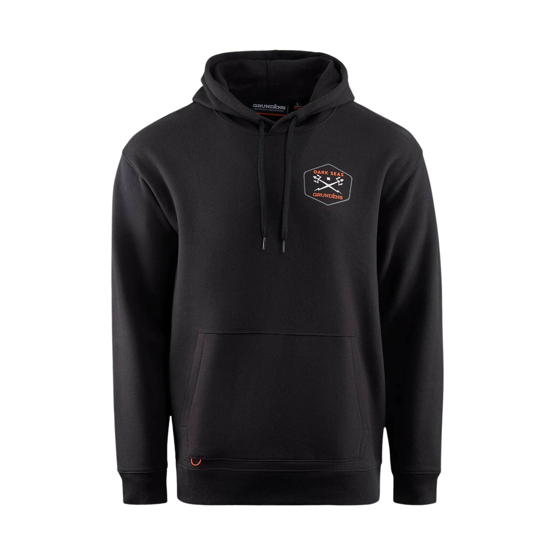Grundens Men's Dark Seas X Grundens Deploy Hoodie - Black by Lenny's Shoe & Apparel