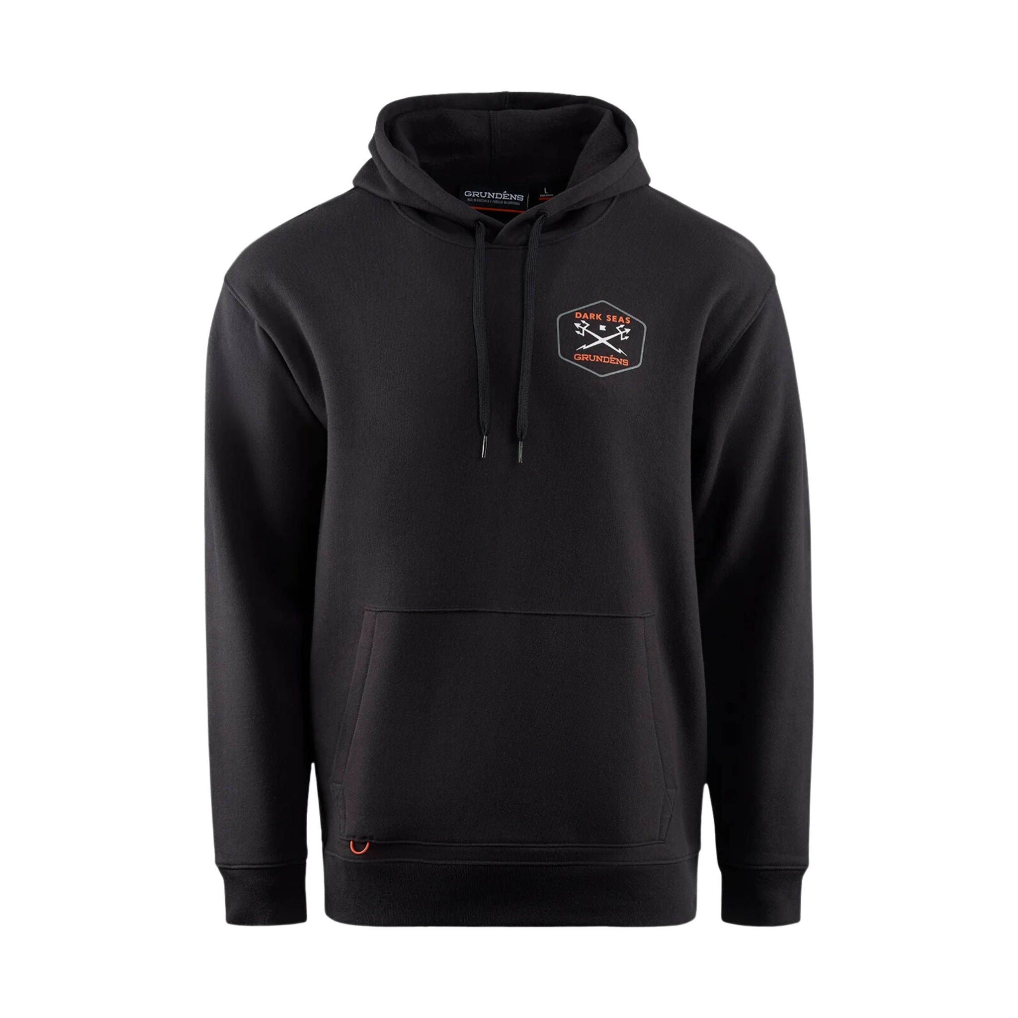 Grundens Men's Dark Seas X Grundens Deploy Hoodie - Black by Lenny's Shoe & Apparel