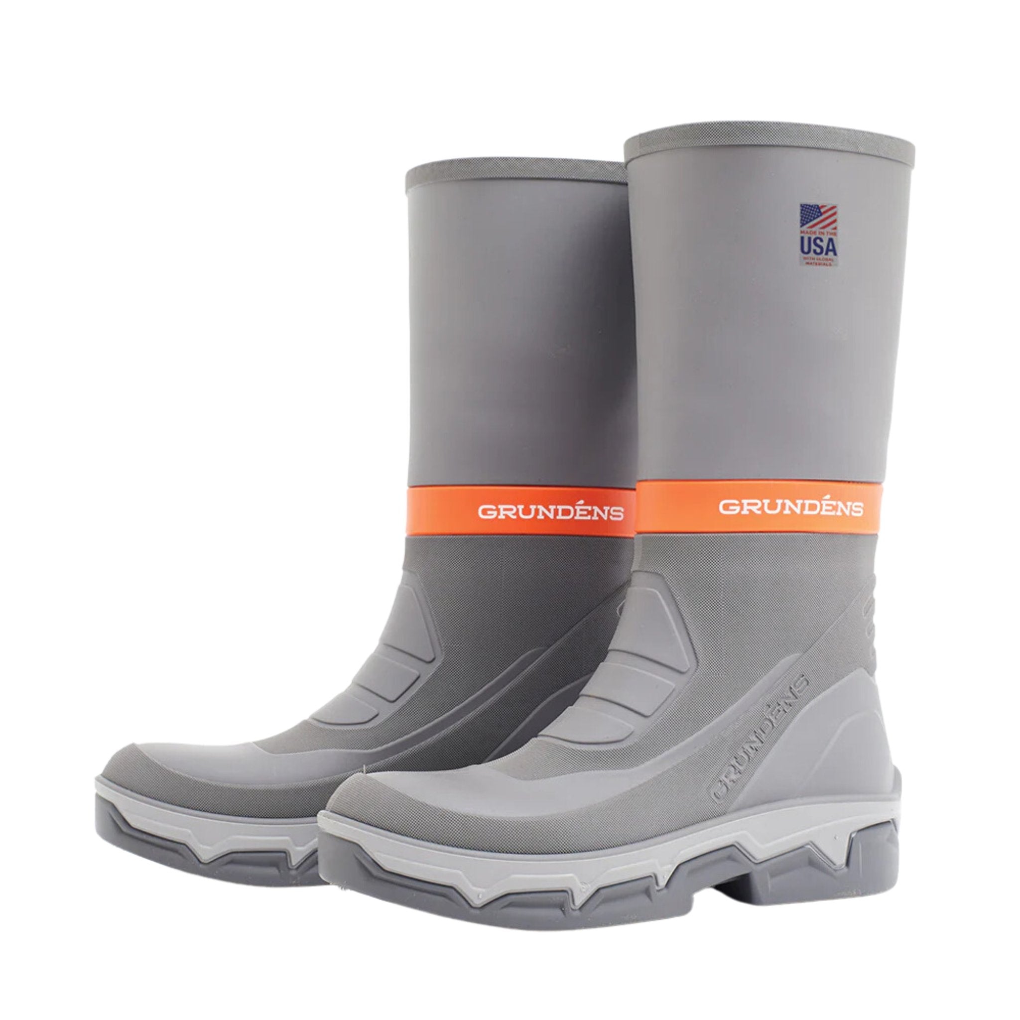 Grundens Men's Deck Boss 15 Inch Fishing Boot - Light Grey by Lenny's Shoe & Apparel