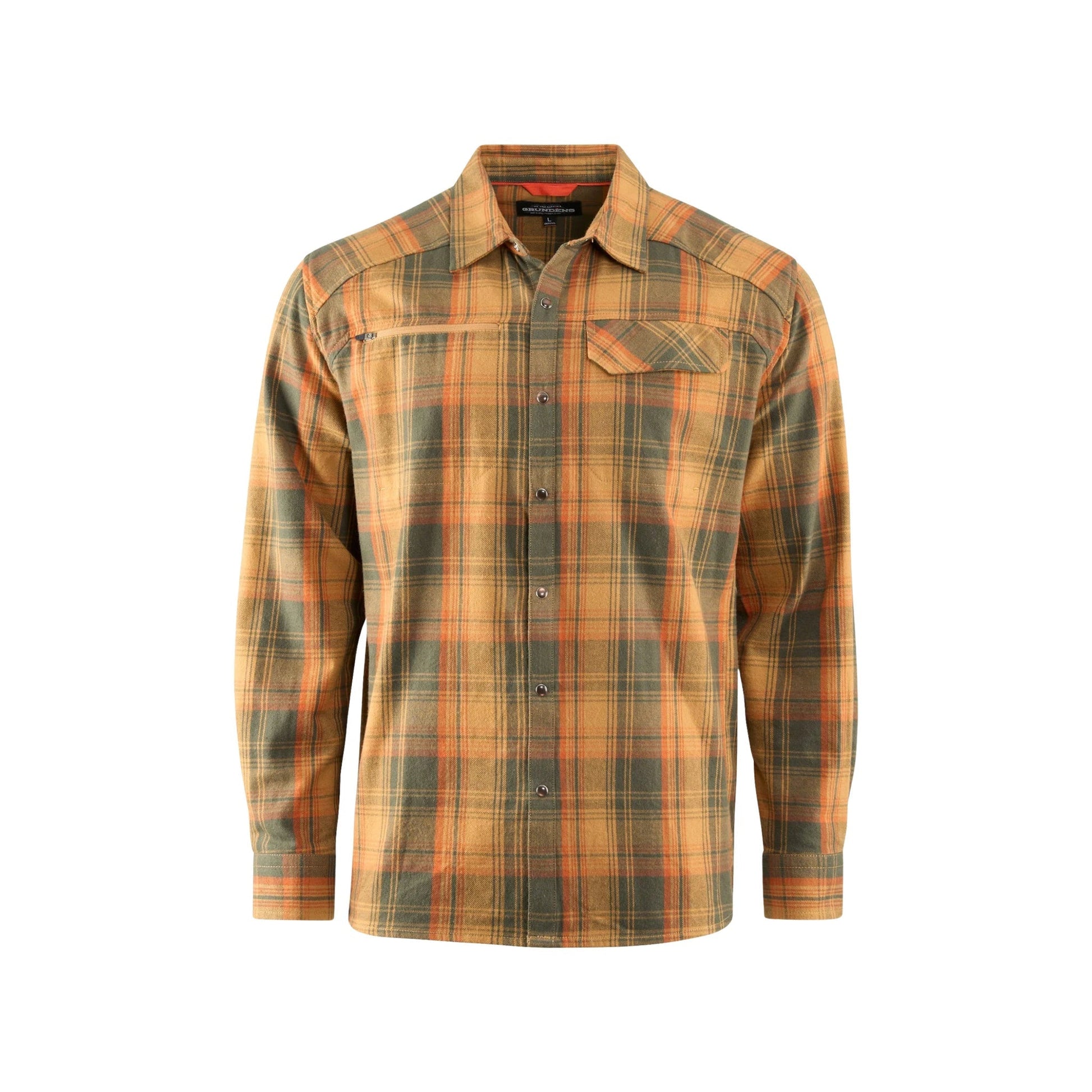 Grundens Men's Dispatch Flannel Shirt - Oak Plaid by Lenny's Shoe & Apparel