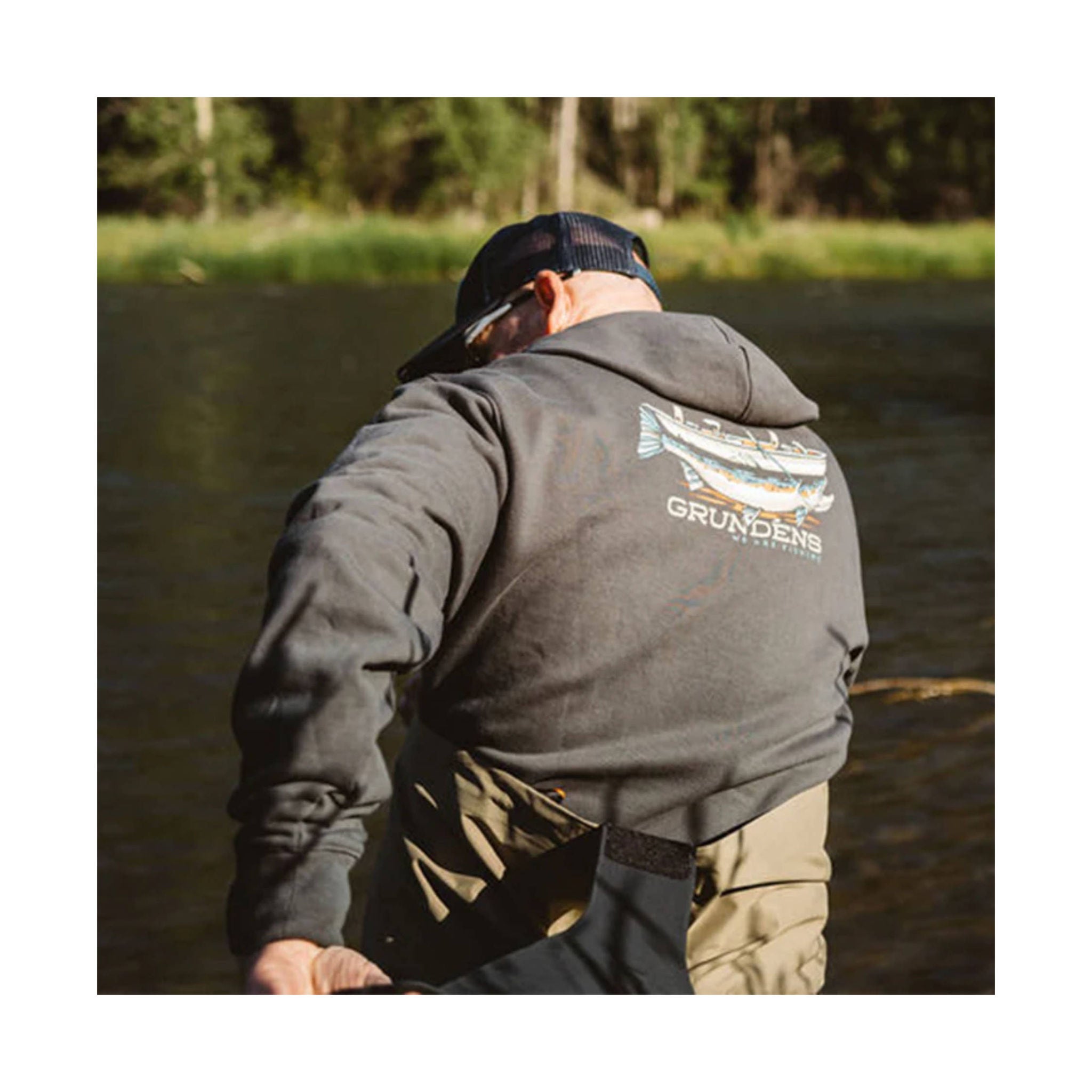 Grundens Men's Drift Boat Hoodie - Anchor by Lenny's Shoe & Apparel