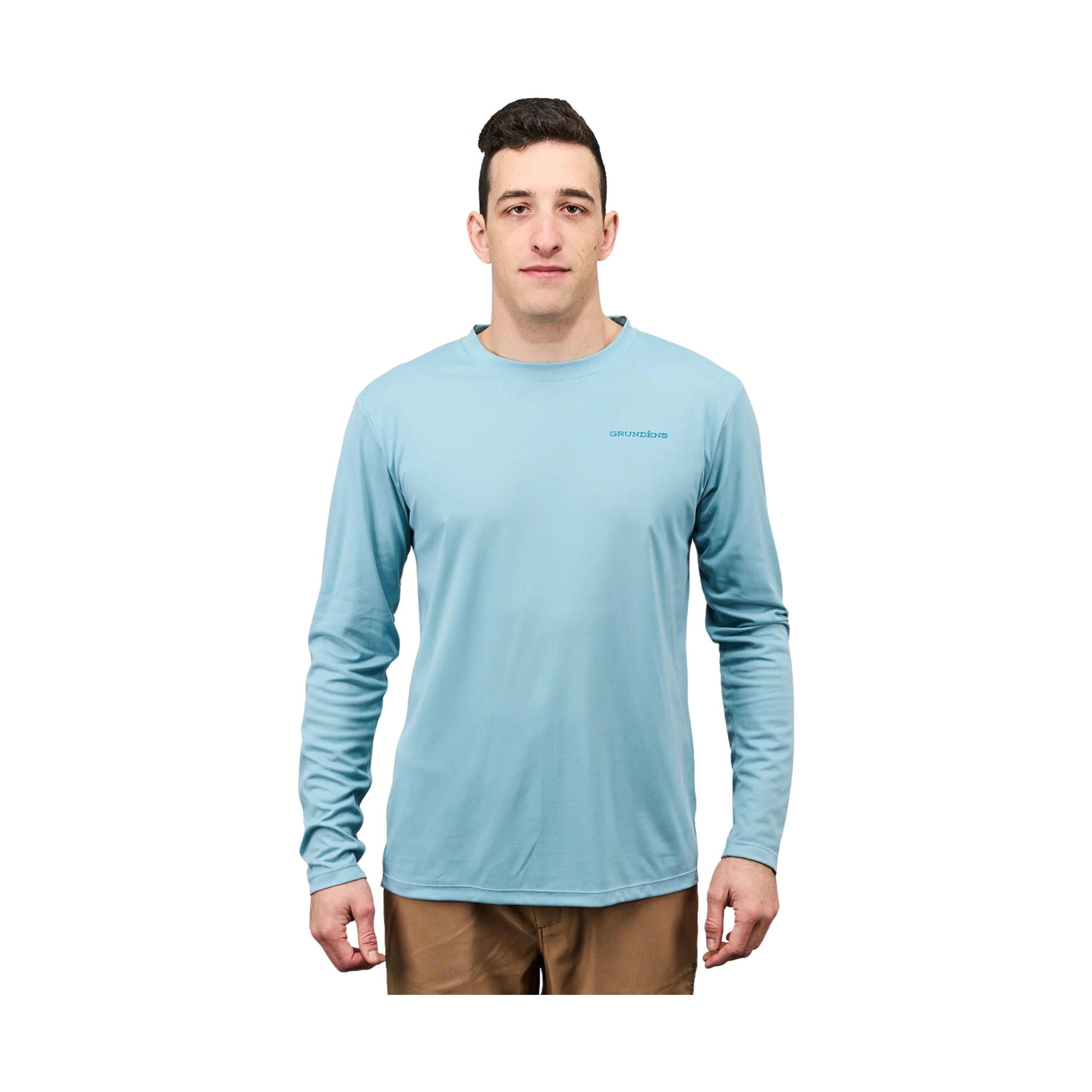 Grundens Men's Logo Boat Long Sleeve Tech Tee - Surf by Lenny's Shoe & Apparel