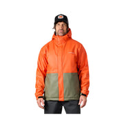 Grundens Men's Neptune Thermo Rain Jacket - Orange/Olive by Lenny's Shoe & Apparel