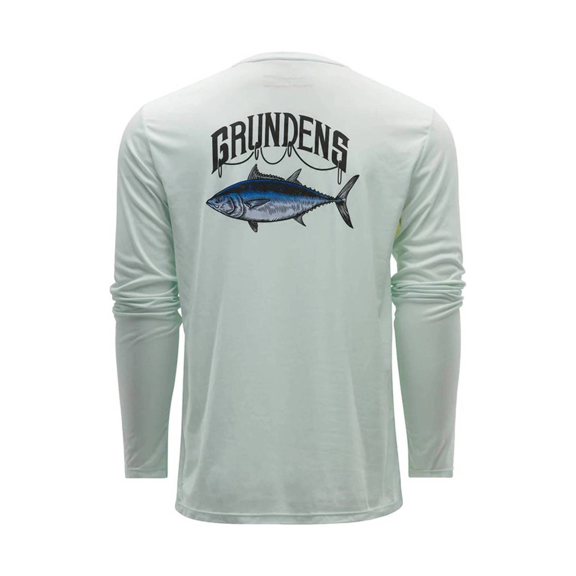 Grundens Men's Tuna Long Sleeve Tech Tee - Wan Blue by Lenny's Shoe & Apparel