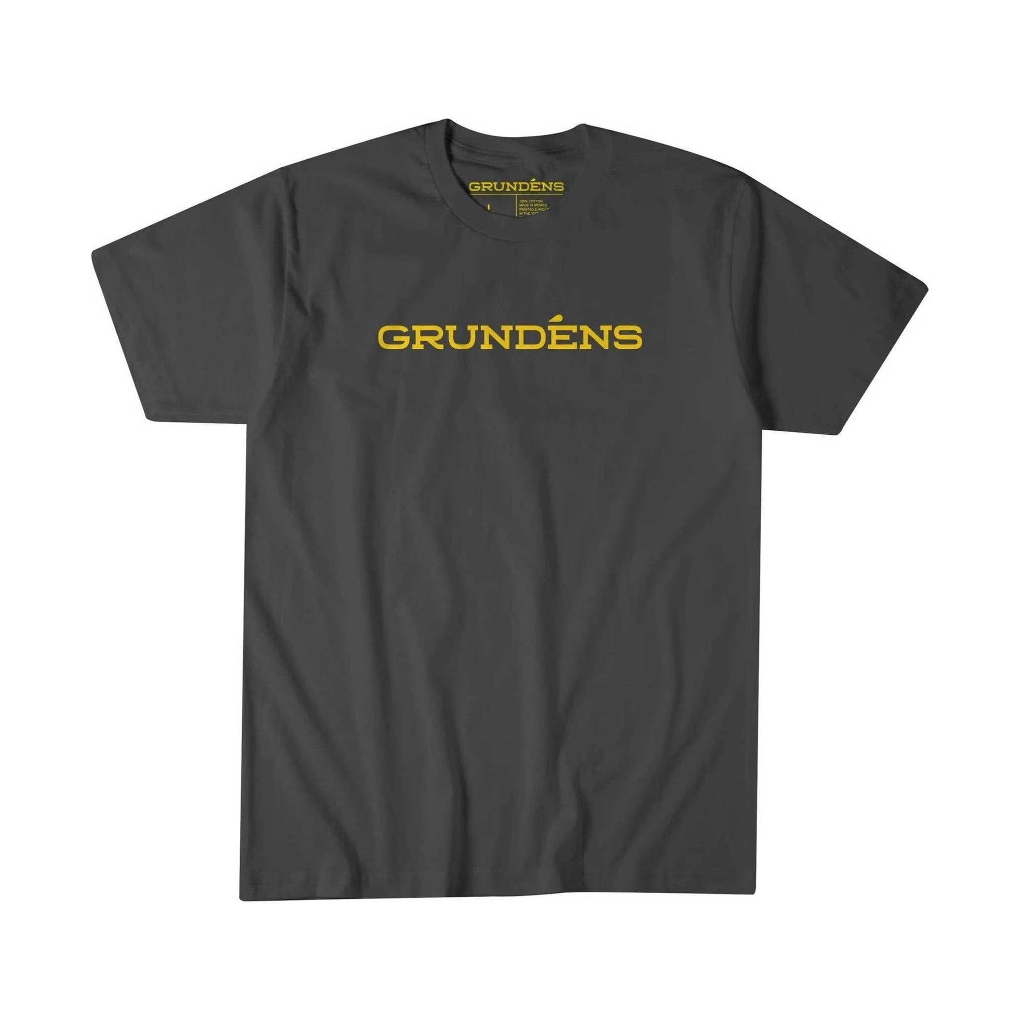 Grundens Men's Wordmark T-Shirt - Charcoal by Lenny's Shoe & Apparel