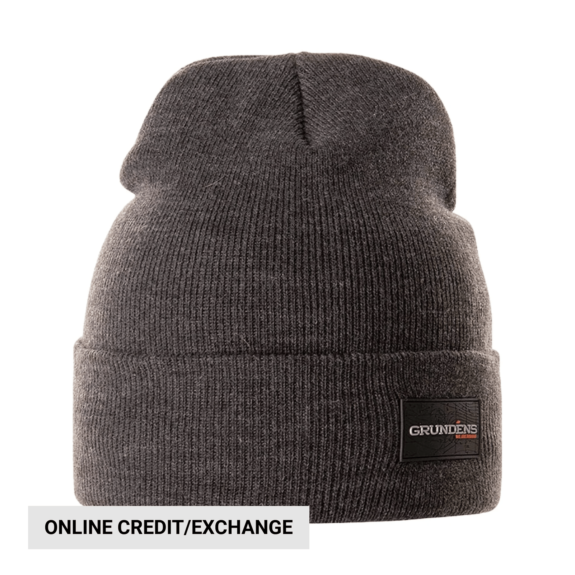 Grundens Watchhouse Beanie Logo - Black Heather by Lenny's Shoe & Apparel