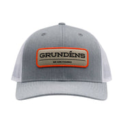 Grundens We Are Fishing Trucker Hat - Heather Grey/White by Lenny's Shoe & Apparel