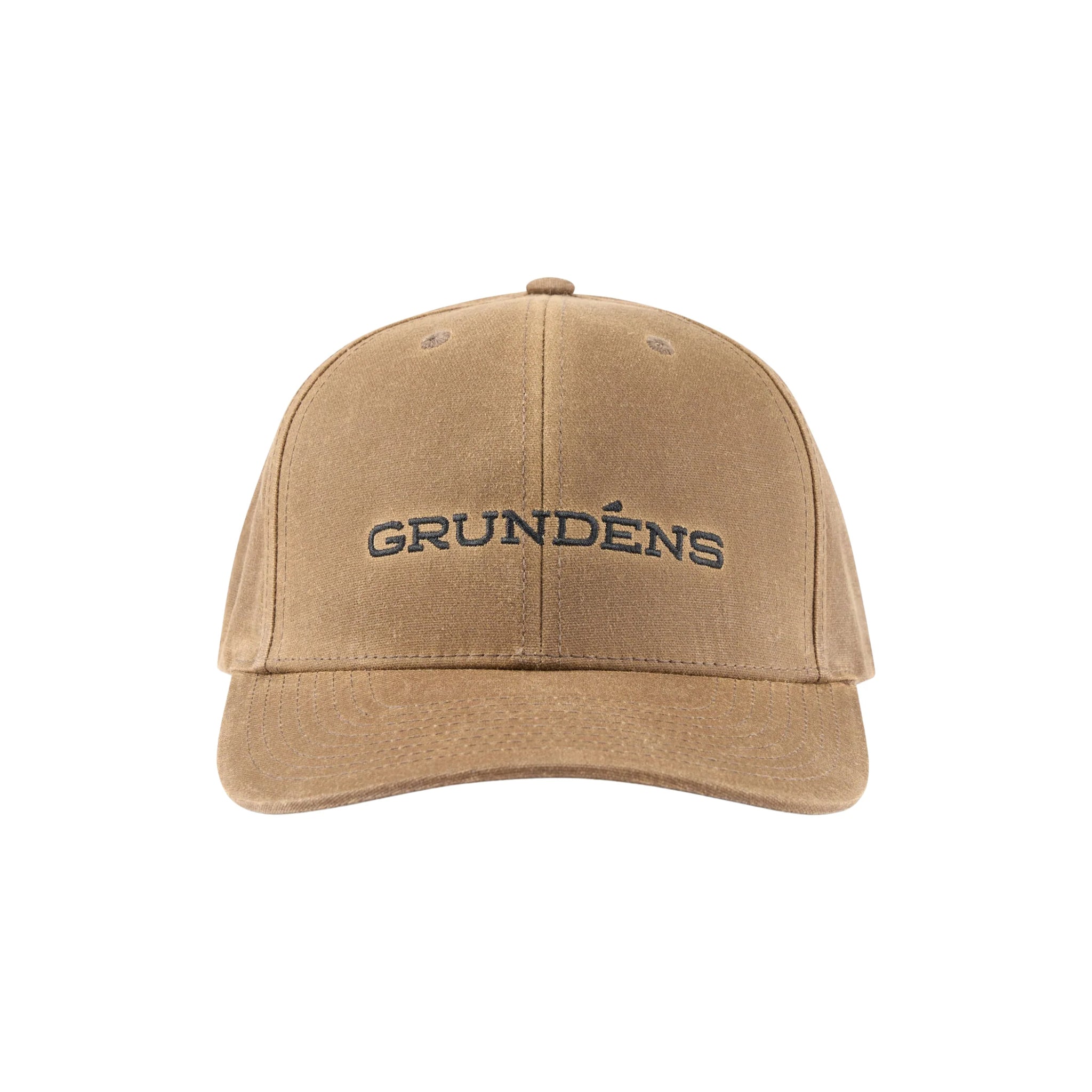 Grundens Wordmark Waxed Trucker Hat - Brown by Lenny's Shoe & Apparel