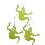 Glow In The Dark Halloween Hanging Ghost - Set of 3