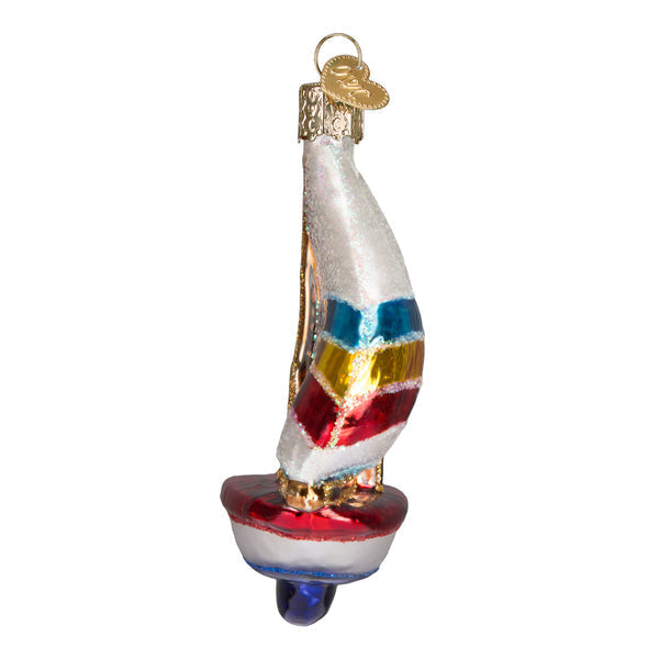 Sailboat Glass Ornament