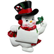 Snow Kid Ornament - Boy - Top hat