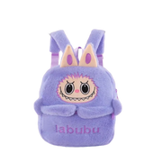 Cartoon Labubu Furry Backpack Children's Plush Backpack - Purple
