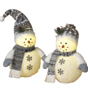 Cozy Lighted Snowman -